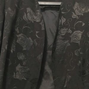 Black satin/cotton short cocktail jacket